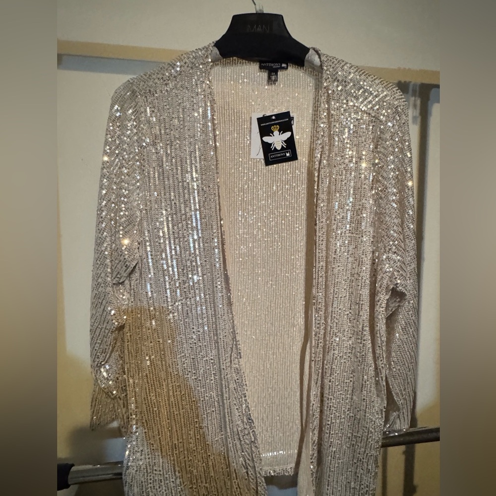 Antthony Silver Sequin Women's Top and Tunic